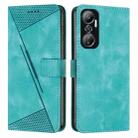 For Infinix Hot 20 4G Dream Triangle Leather Phone Case with Lanyard(Green) - 1
