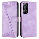 For Infinix Hot 20 4G Dream Triangle Leather Phone Case with Lanyard(Purple) - 1