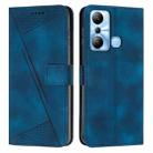 For Infinix Hot 20 Play Dream Triangle Leather Phone Case with Lanyard(Blue) - 1
