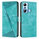 For Infinix Hot 20 Play Dream Triangle Leather Phone Case with Lanyard(Green) - 1
