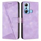 For Infinix Hot 20 Play Dream Triangle Leather Phone Case with Lanyard(Purple) - 1