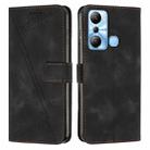 For Infinix Hot 20 Play Dream Triangle Leather Phone Case with Lanyard(Black) - 1