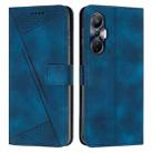 For Infinix Hot 20S Dream Triangle Leather Phone Case with Lanyard(Blue) - 1