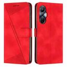For Infinix Hot 20S Dream Triangle Leather Phone Case with Lanyard(Red) - 1