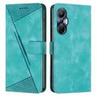 For Infinix Hot 20S Dream Triangle Leather Phone Case with Lanyard(Green) - 1