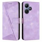 For Infinix Hot 30 Play NFC Dream Triangle Leather Phone Case with Lanyard(Purple) - 1