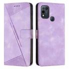 For Infinix Hot 11 Play Dream Triangle Leather Phone Case with Lanyard(Purple) - 1