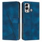 For Infinix Hot 12 Play Dream Triangle Leather Phone Case with Lanyard(Blue) - 1