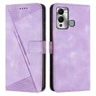 For Infinix Hot 12 Play Dream Triangle Leather Phone Case with Lanyard(Purple) - 1