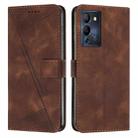 For Infinix Note 12 G96 Dream Triangle Leather Phone Case with Lanyard(Brown) - 1