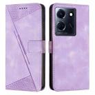 For Infinix Note 30 Dream Triangle Leather Phone Case with Lanyard(Purple) - 1