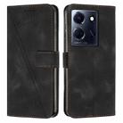 For Infinix Note 30 Dream Triangle Leather Phone Case with Lanyard(Black) - 1