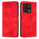 For Infinix Note 30 Pro Dream Triangle Leather Phone Case with Lanyard(Red) - 1