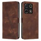 For Infinix Note 30 Pro Dream Triangle Leather Phone Case with Lanyard(Brown) - 1