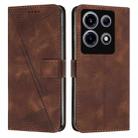 For Infinix Note 30 VIP Dream Triangle Leather Phone Case with Lanyard(Brown) - 1