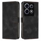 For Infinix Note 30 VIP Dream Triangle Leather Phone Case with Lanyard(Black) - 1