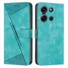 For Infinix Note 30i Dream Triangle Leather Phone Case with Lanyard(Green) - 1