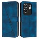 For Infinix Zero 30 4G Dream Triangle Leather Phone Case with Lanyard(Blue) - 1