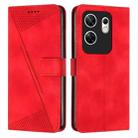 For Infinix Zero 30 4G Dream Triangle Leather Phone Case with Lanyard(Red) - 1