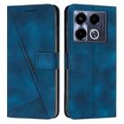 For Infinix Note 40 4G Dream Triangle Leather Phone Case with Lanyard(Blue) - 1