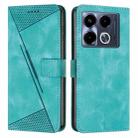 For Infinix Note 40 4G Dream Triangle Leather Phone Case with Lanyard(Green) - 1