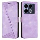 For Infinix Note 40 4G Dream Triangle Leather Phone Case with Lanyard(Purple) - 1