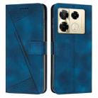 For Infinix Note 40 Pro 4G / 5G Dream Triangle Leather Phone Case with Lanyard(Blue) - 1