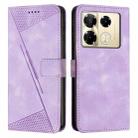 For Infinix Note 40 Pro 4G / 5G Dream Triangle Leather Phone Case with Lanyard(Purple) - 1
