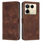 For Infinix Note 40 Pro 4G / 5G Dream Triangle Leather Phone Case with Lanyard(Brown) - 1
