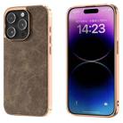 For iPhone 14 Pro Dream Litchi Texture PU Phone Case(Khaki) - 1