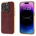 For iPhone 14 Pro Dream Litchi Texture PU Phone Case(Purple) - 1