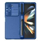 For Samsung Galaxy Z Fold5 NILLKIN Black Mirror Series Camshield PC Phone Case with Pen Slot(Blue) - 1