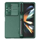 For Samsung Galaxy Z Fold5 NILLKIN Black Mirror Series Camshield PC Phone Case with Pen Slot(Green) - 1