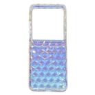 For Motorola Razr 40 Ultra Colorful Diamond Texture PC Phone Case(Gradient Pink Blue) - 1