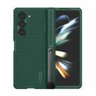 For Samsung Galaxy Z Fold5 NILLKIN Frosted Fold PC + TPU Phone Case with Holder(Green) - 1
