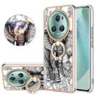 For Honor Magic5 Pro Electroplating Dual-side IMD Phone Case with Ring Holder(Totem Elephant) - 1