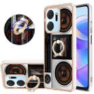 For Honor X7a Electroplating Dual-side IMD Phone Case with Ring Holder(Retro Radio) - 1