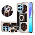 For Honor X8 5G / X6 4G Electroplating Dual-side IMD Phone Case with Ring Holder(Retro Radio) - 1