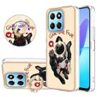 For Honor X8 5G / X6 4G Electroplating Dual-side IMD Phone Case with Ring Holder(Lucky Dog) - 1