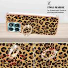 For Honor X6b Electroplating Dual-side IMD Phone Case with Ring Holder(Leopard Print) - 3