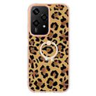 For Honor 200 Lite Global Electroplating Dual-side IMD Phone Case with Ring Holder(Leopard Print) - 2