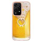 For Honor 200 Lite Global Electroplating Dual-side IMD Phone Case with Ring Holder(Draft Beer) - 2