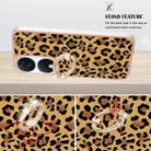 For Honor X7b 4G / 5G Electroplating Dual-side IMD Phone Case with Ring Holder(Leopard Print) - 3