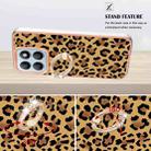 For Honor X8b Electroplating Dual-side IMD Phone Case with Ring Holder(Leopard Print) - 3