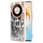 For Honor X9b Electroplating Dual-side IMD Phone Case with Ring Holder(Totem Elephant) - 1