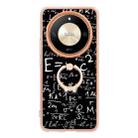 For Honor X9b Electroplating Dual-side IMD Phone Case with Ring Holder(Equation) - 2