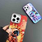 For iPhone 13 Engraved Colorful Astronaut Phone Case(Small Orange) - 4