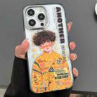 For iPhone 14 Pro Max Engraved Colorful Cartoon Phone Case(Trendy Boy) - 1