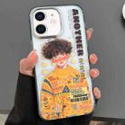 For iPhone 12 Engraved Colorful Cartoon Phone Case(Trendy Boy) - 1