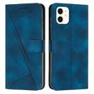 For iPhone 11 Dream Triangle Leather Phone Case with Lanyard(Blue) - 1